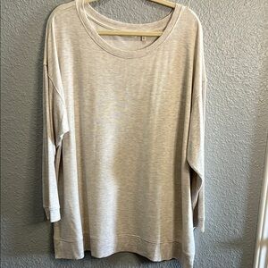 Soft Surroundings Oatmeal Heather Casita Tunic Women's Top NWT Size 1X